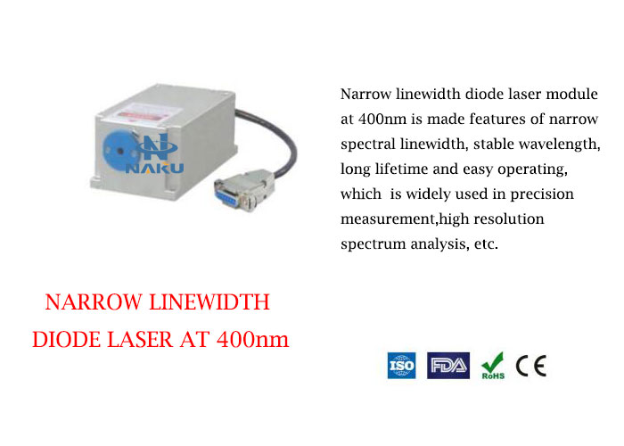 400nm Narrow Linewidth Diode Laser 1~50mW